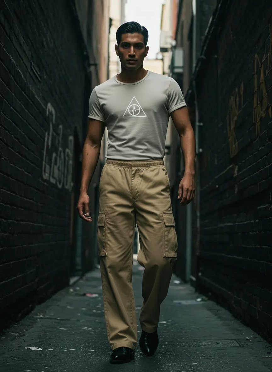 TosinTrio T-Shirt Grey & White