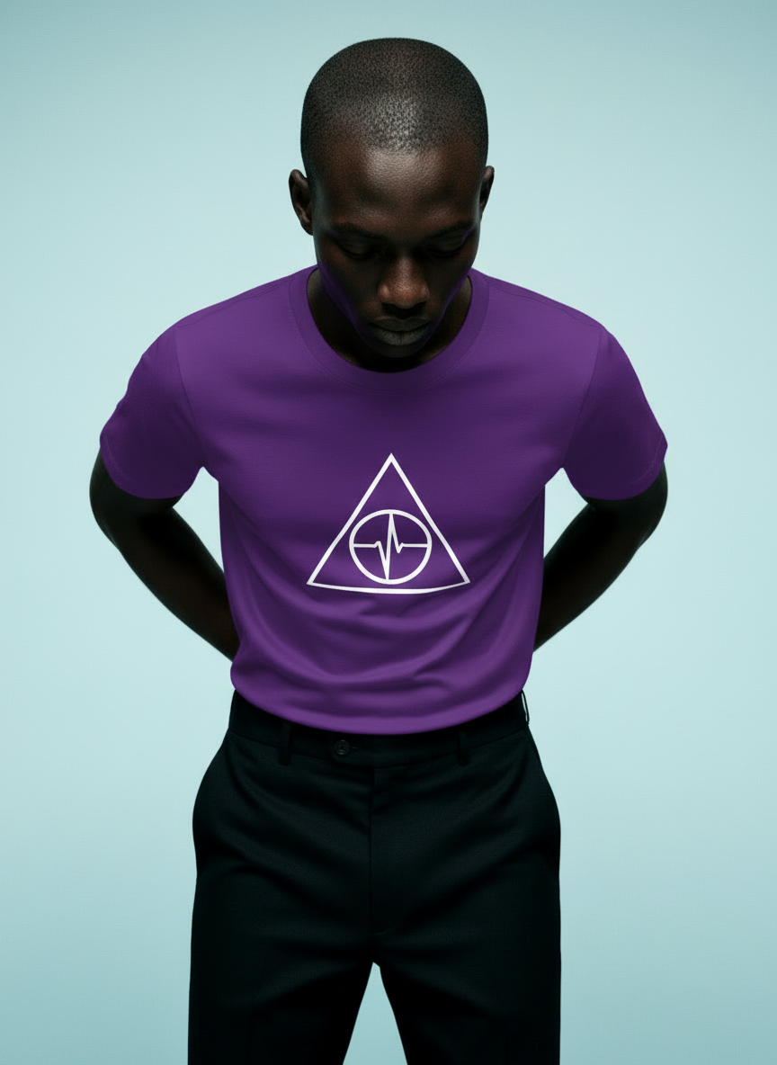 TosinTrio T-Shirt Purple & White